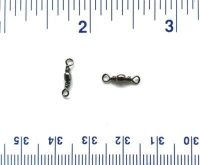 100 GT Super Strong Black Barrel Fishing Swivels Size 14 (22# Test)