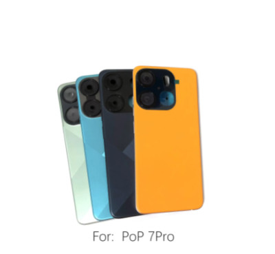 For Tecno Pop 7 Pro BF7 Back Battery Cover Housing Case Repair Parts Replacement