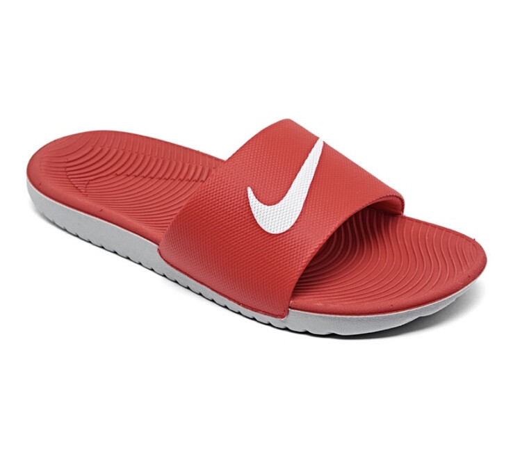 NIKE - すし NIKE Slides Kids Youth Size 7 Kawa Red White Solar Athletic