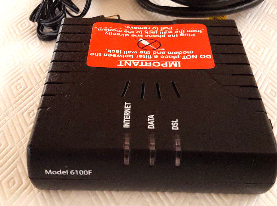 Westell ADSL2+ Modem 6100F (F90-610015-06) with charger and cables!