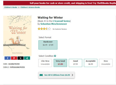 books used Waiting for Winter