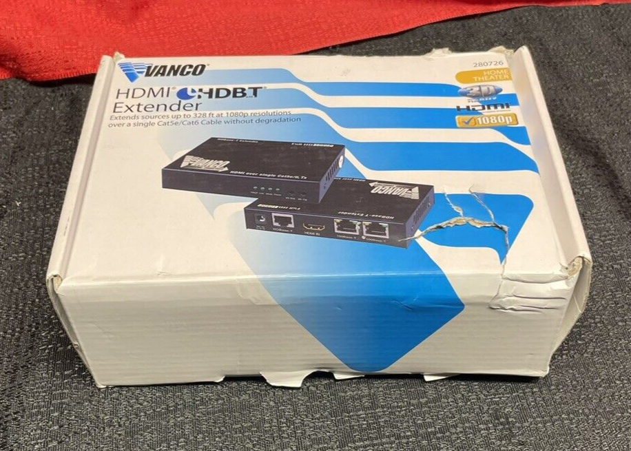 の Vanco 280726 HDMI HDBaseT Extender Kit - Both Units plus