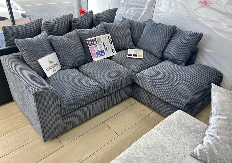 AMAZING DYLAN JUMBO CORD CORNER SOFA IS AVAILABLE IN MULTIPLE COLOURS