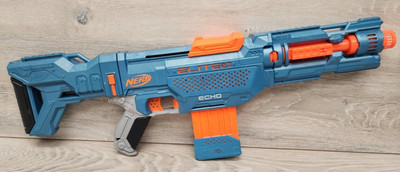 Nerf Elite 2.0 Echo Blue Gun Rifle Blaster 2020 Hasbro C-031G Tested Working
