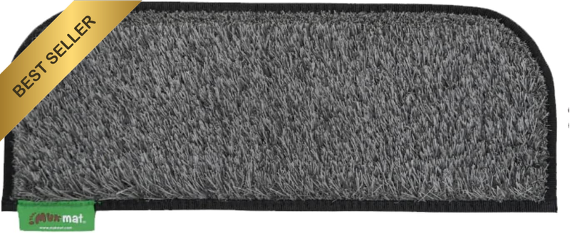 Muk Mat Rounded Caravan Step Artificial Grass Mat, Door Mat Dirt Trap 55x26cm