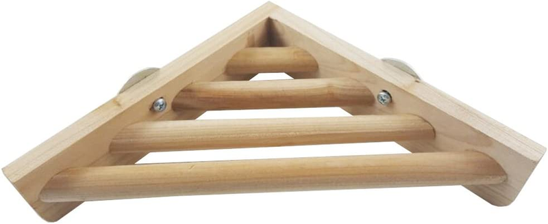 Litewoo Bird Parrot Perch Platform Corner Wood Stand for Parakeet Cockatiel