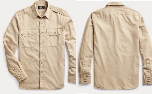 RALPH LAUREN RRL シャツ　2枚 RRL Double RL Ralph Lauren Khaki Twill Workshirt Size L Slim