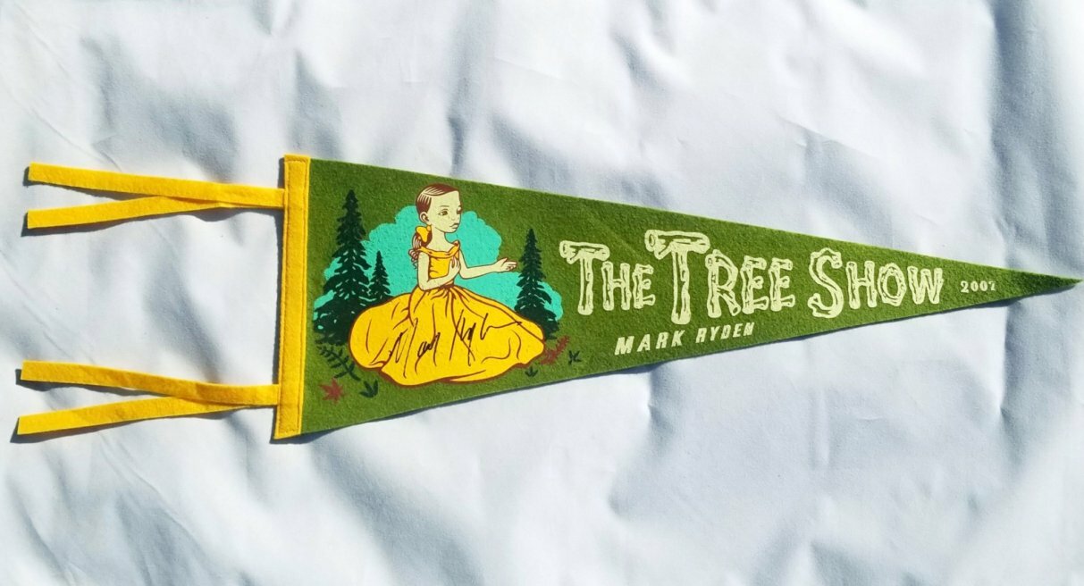 Mark Ryden The Tree Show Pennant Flag Felt Silkscreen 2007