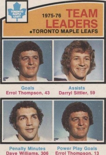 1976-77 O-Pee-Chee - Darryl Sittler Errol Thompson Tiger Williams #394