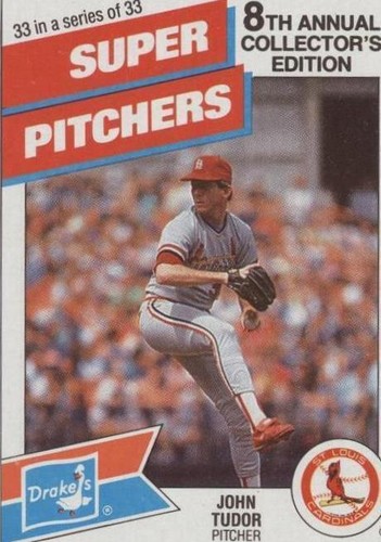 1988 Drake's Big Hitters/Super Pitchers - John Tudor #33