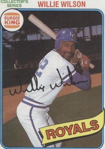 1980 Topps Burger King Pitch, Hit & Run - Willie Wilson #33