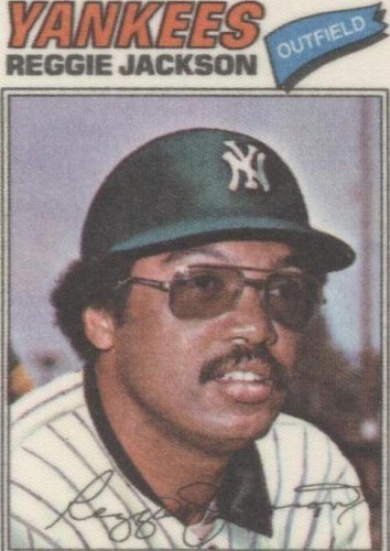 1977 Topps Baseball Patches Cloth Stickers - Reggie Jackson #22