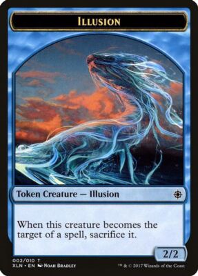 Illusion 1/1 MTG Ixalan Token Blue NM x4 Playset Blue Jace