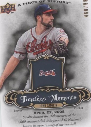 2009 Upper Deck A Piece of History - John Smoltz #TM-SM