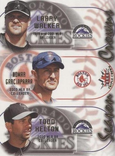 2002 Fleer Triple Crown - Larry Walker Nomar Garciaparra Todd Helton #2SC