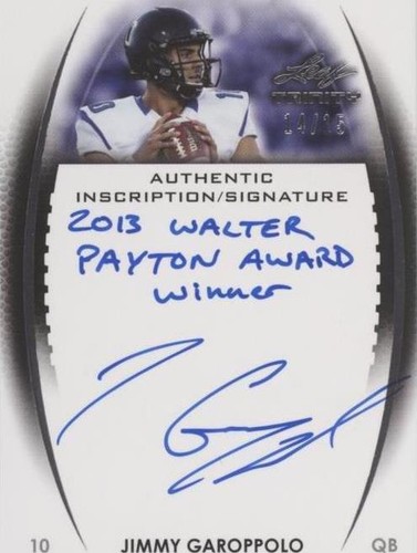 2014 Leaf Trinity Jimmy Garoppolo #DI-JG1