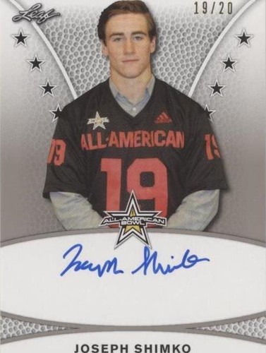 2019 Leaf Metal U.S. Army All-American Bowl Joseph Shimko #TA-JS1