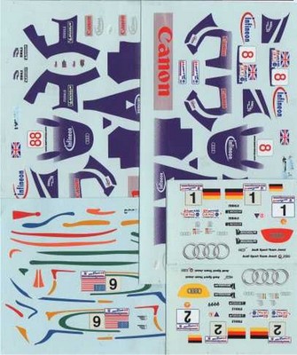 DIVERS DECALS 1/43 AUDI R8 Part 2 COLORADO DCV006