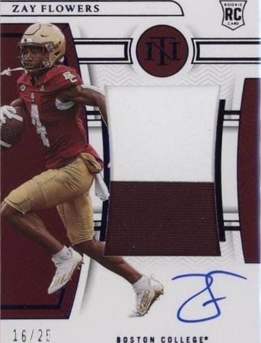 2023 Panini National Treasures Collegiate Zay Flowers #CMS-ZAF