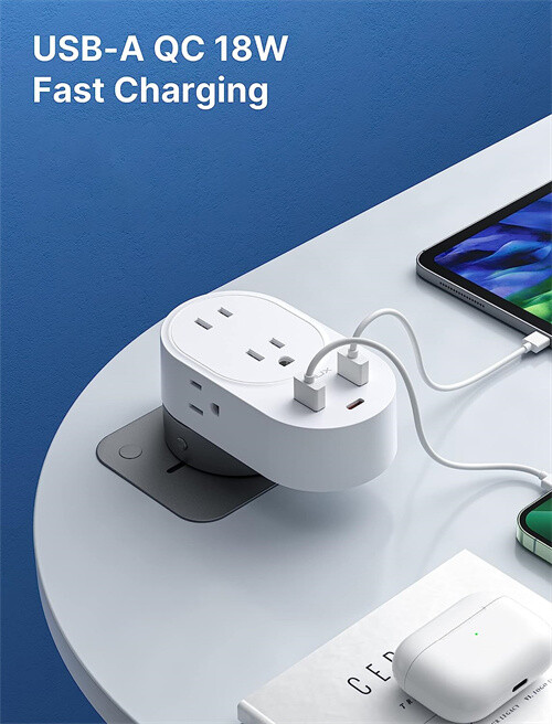 7 IN 1 USB Wall Outlet Splitter w/ USB C 20W PD Plug Adapter for Home Dorm Ship