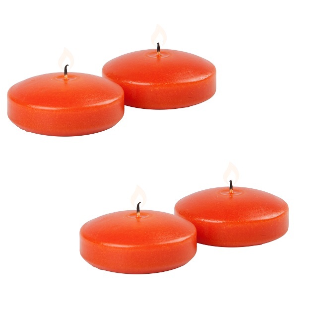 Set 4 Pezzi Candele Galleggianti 25g Floating Candles Rosse dfh