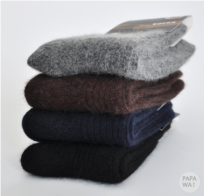 3Pairs Men 100% Merino Wool Crew Dress Warm Thick Thermal Fuzzy Heavy Socks 8-12