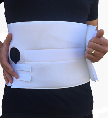 Stoma Support Ostomy Hernia Belt for Colostomy Bag Ab. Binder w/ Stoma Opening