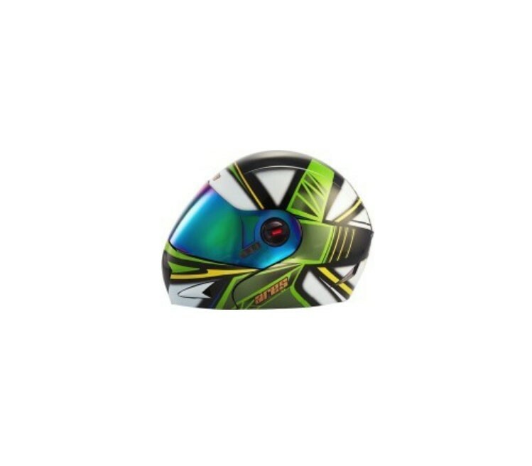SB-41 Ares Stroks Glossy Black With Yamaha Green Full Face L Size 600mm 