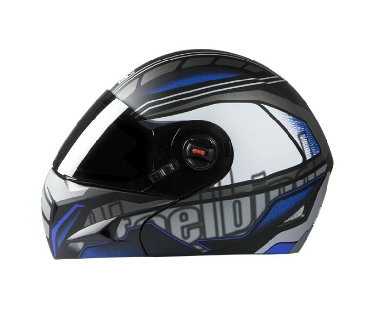 SB-41 Oscar Magnetic Mat Black & Blue Full Face Helmet Smoke Visor L 600mm  