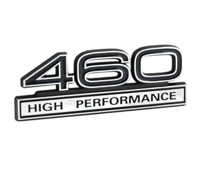 460 7.5 Liter High Performance Engine Emblem Badge in Black & Chrome - 4'' Long