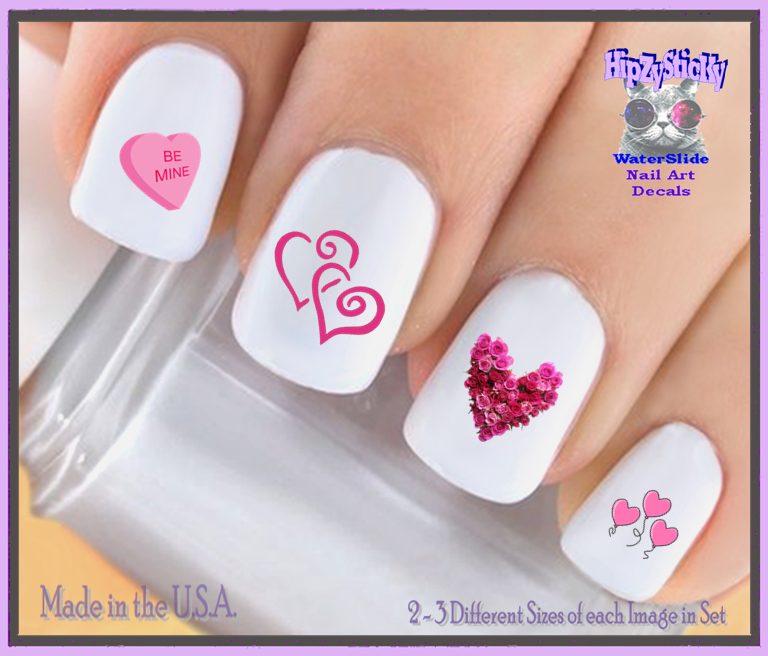 Nail..Heart４♡ Amazon.com: 6Sheets Heart Nail Art Stickers -Hearts Nail