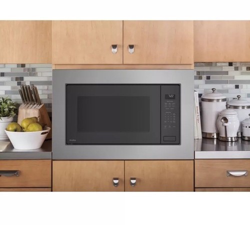 GE Profile PEB7227SLSS Profile 2.2 cu. ft. Countertop Microwave in Gray with Sen