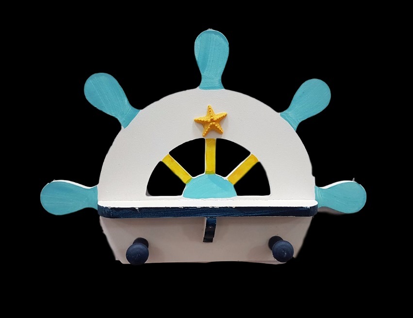 Timone Barca Appendiabiti Decorativa Da Parete Legno Decorazione Arredamento moc