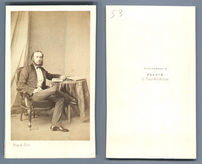 Franck, Paris, Vicomte Paul d'Onsembray vintage carte de visite, CDV.Paul
