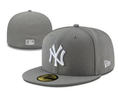 NEW Mens New York Yankees Baseball Cap Fitted Hat Multi Size Black