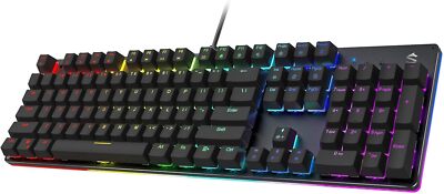 RGB Mechanical Gaming Keyboard LED Backlit Wired Keyboard for Desktop PC