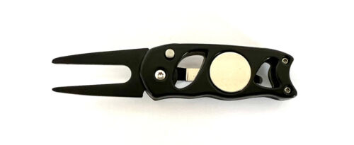 NEW Golf Switchblade Divot Pitch Mark Repair Tool w/ Ball Marker & Pocket Clip