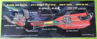 KIT - RUPP SUPER SNOW SPORT - WORLDS FIRST DRAGSTER SNOWMOBILE SEALED 1/20