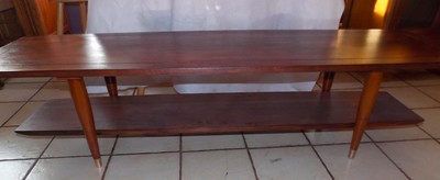 Solid Walnut Mid Century Coffee Table by Bissman