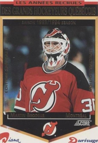 1993-94 Score Diana Durivage Les Annees Recrues Des Grands Hockeyeurs Quebecois - Martin Brodeur #5