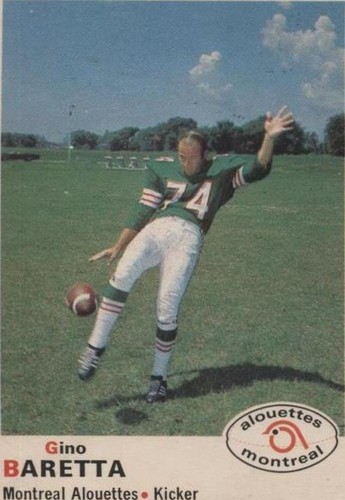 1970 O-Pee-Chee CFL Gino Baretta #104