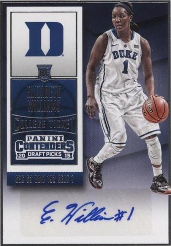 2015-16 Panini Contenders Draft Picks - Elizabeth Williams #185