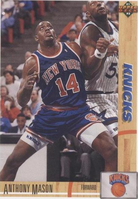 Cubierta superior 1991-92 - Anthony Mason #430