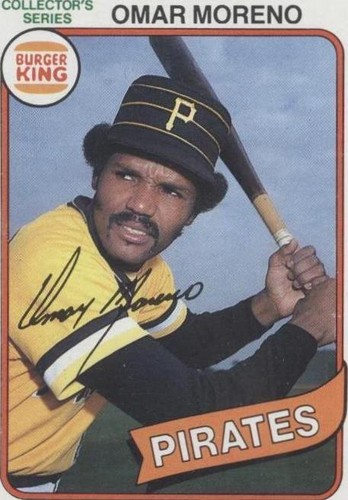 1980 Topps Burger King Pitch, Hit & Run - Omar Moreno #29