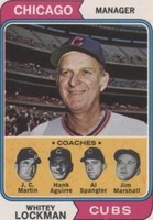 1974 O-Pee-Chee - Al Spangler Hank Aguirre J.C. Martin #354