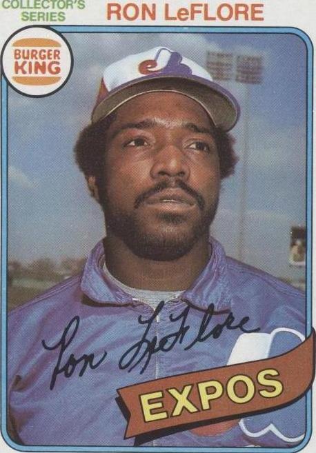1980 Topps Burger King Pitch, Hit & Run - Ron Leflore #27