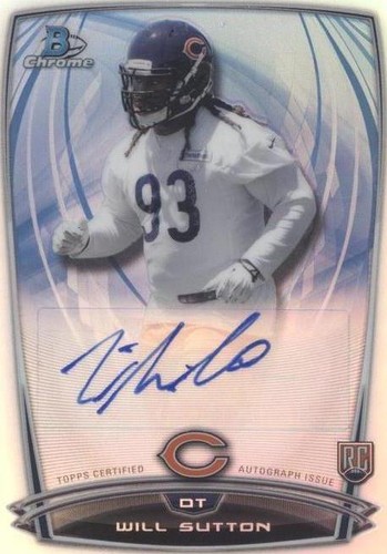 2014 Bowman Chrome Will Sutton #RCRA-WS