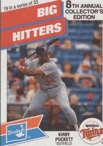 1988 Drake's Big Hitters/Super Pitchers - Kirby Puckett #19