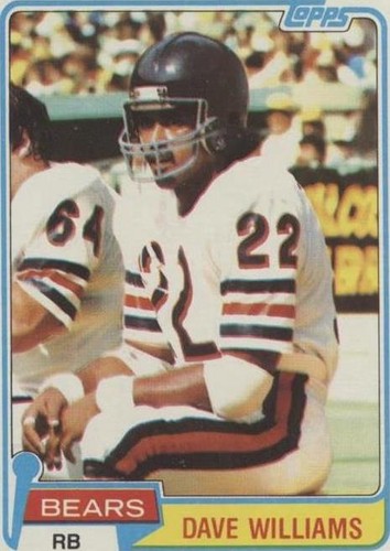Dave Williams 1981 Topps Football Card #193 Chicago Bears Running