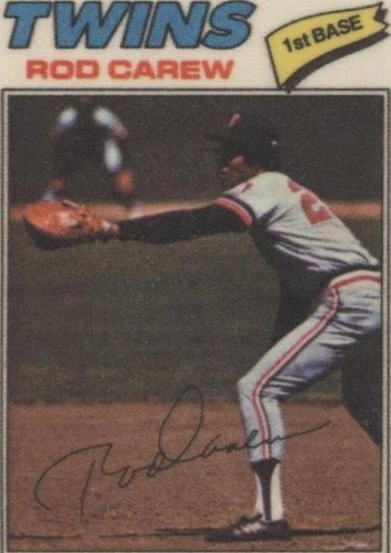 1977 Topps Baseball Patches Cloth Stickers - Rod Carew #10